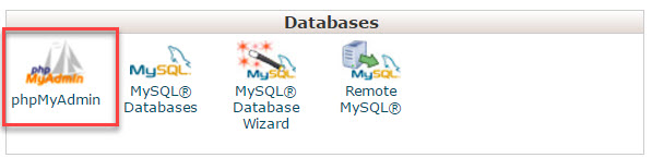 Locating the phpMyAdmin application