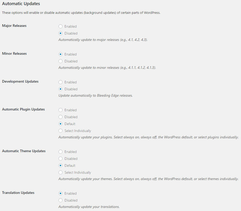 Easy Update Manager's general automatic settings