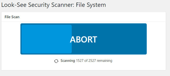 Look-See Security Scanner in progress