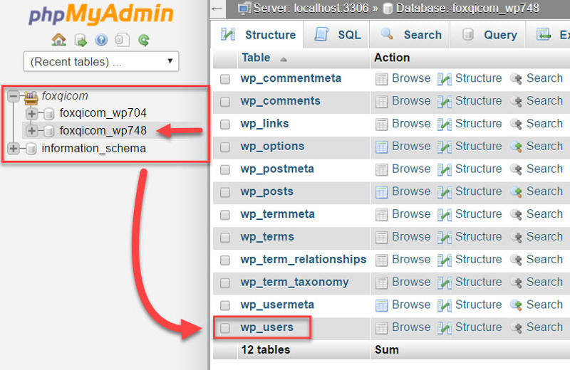 Loading the right database