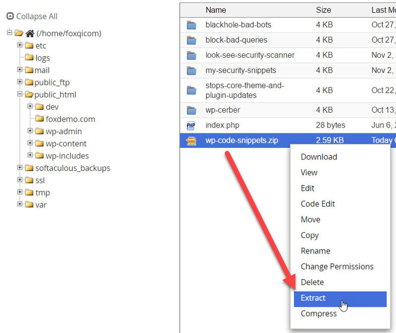 Extracting plugin zip file