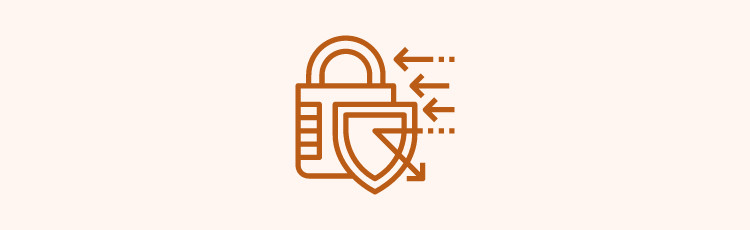 Image with security lock icon